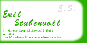 emil stubenvoll business card